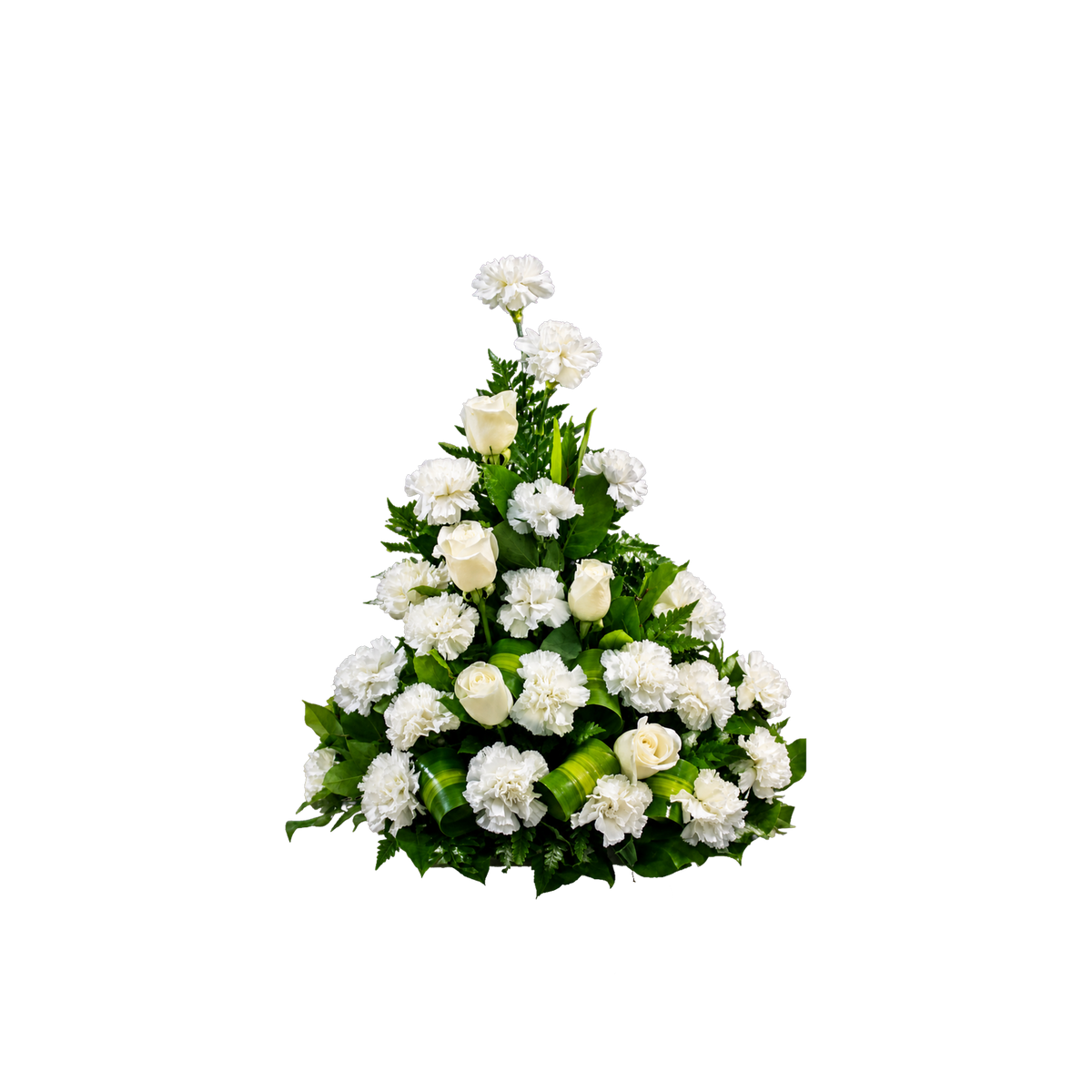 AR-04 Arreglo funeral de rosas y claveles