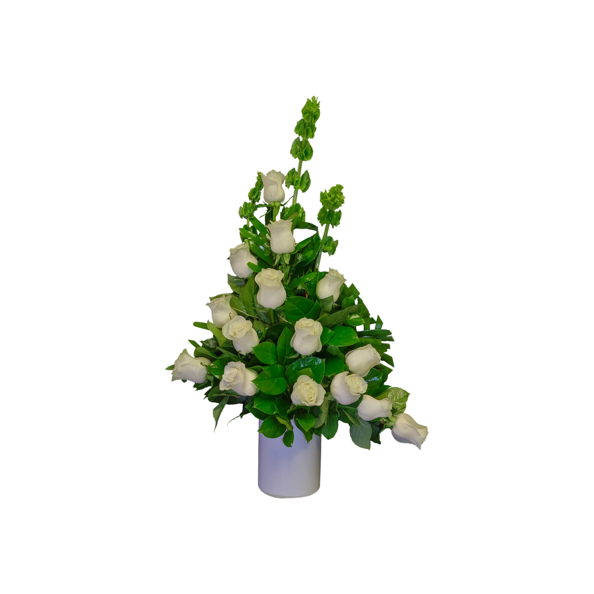 AR-05 Arreglo funeral de rosas y campana de Irlanda