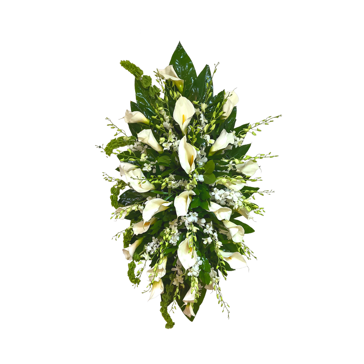 CR-24 Corona de lirios cala, orquídeas y campana de Irlanda