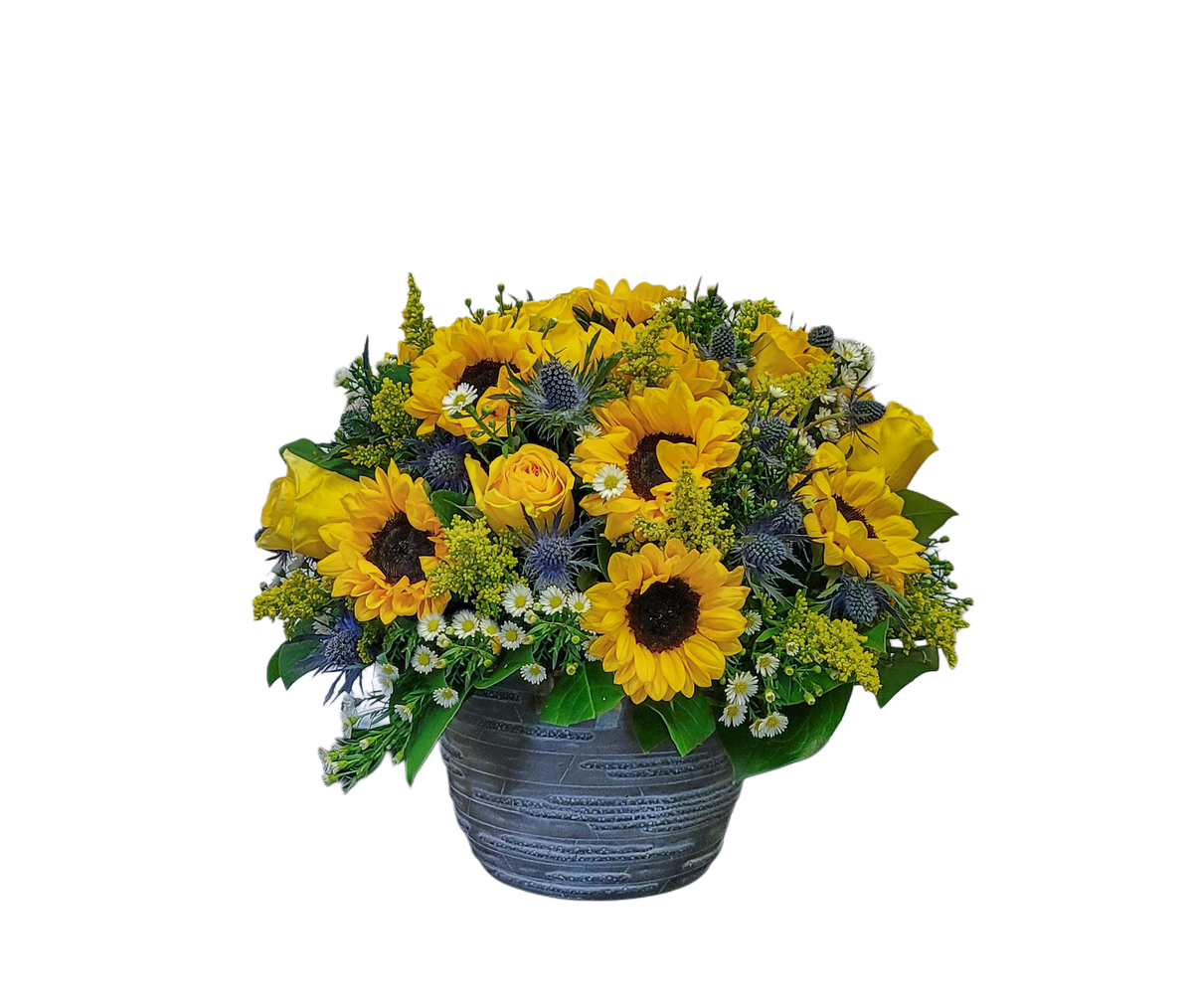 GS-5 Arreglo de rosas y girasoles