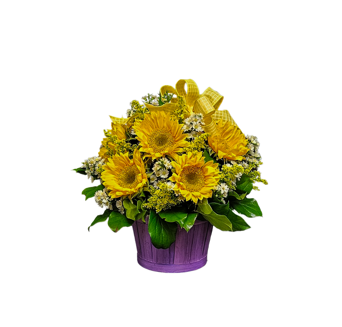 GS-1 Arreglo de girasoles, montecasino y solidago