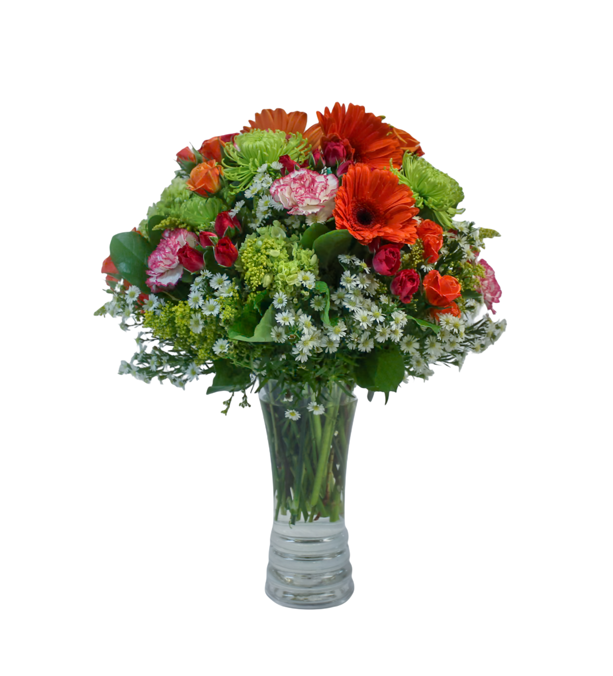 HB-7 Arreglo de claveles, gerberas, spiders, hortensias y spay roses