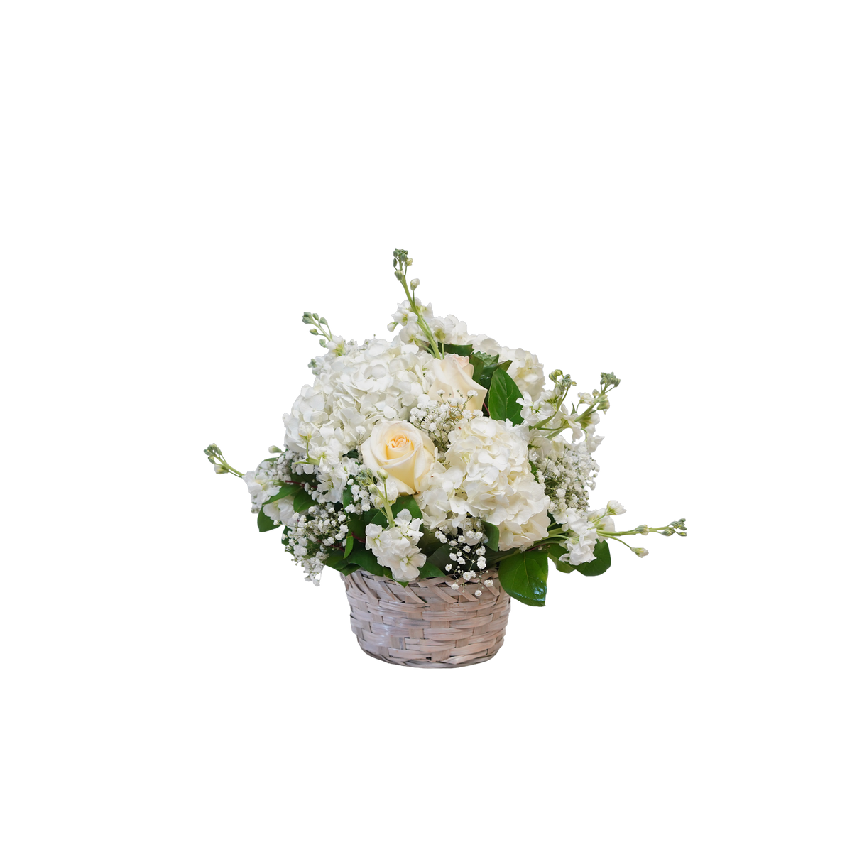 AR-06 Arreglo funeral de rosas, hortensias y stocks