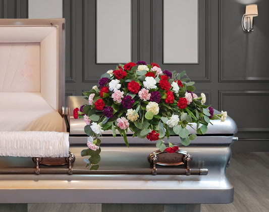 CV-01 Casket cover de claveles