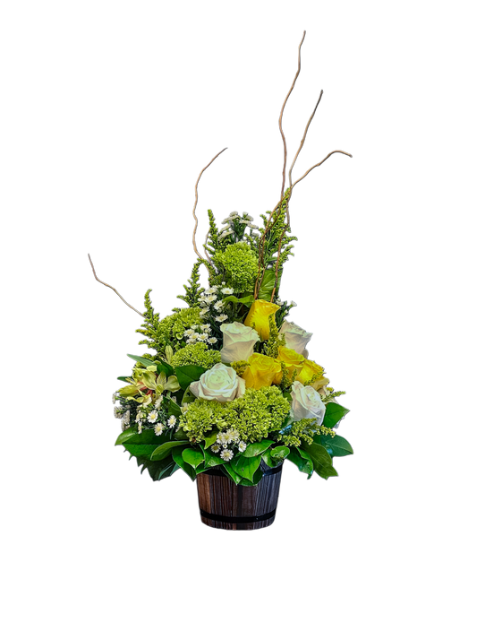 GT-4 Arreglo de rosas, hortensias y alstroemerias