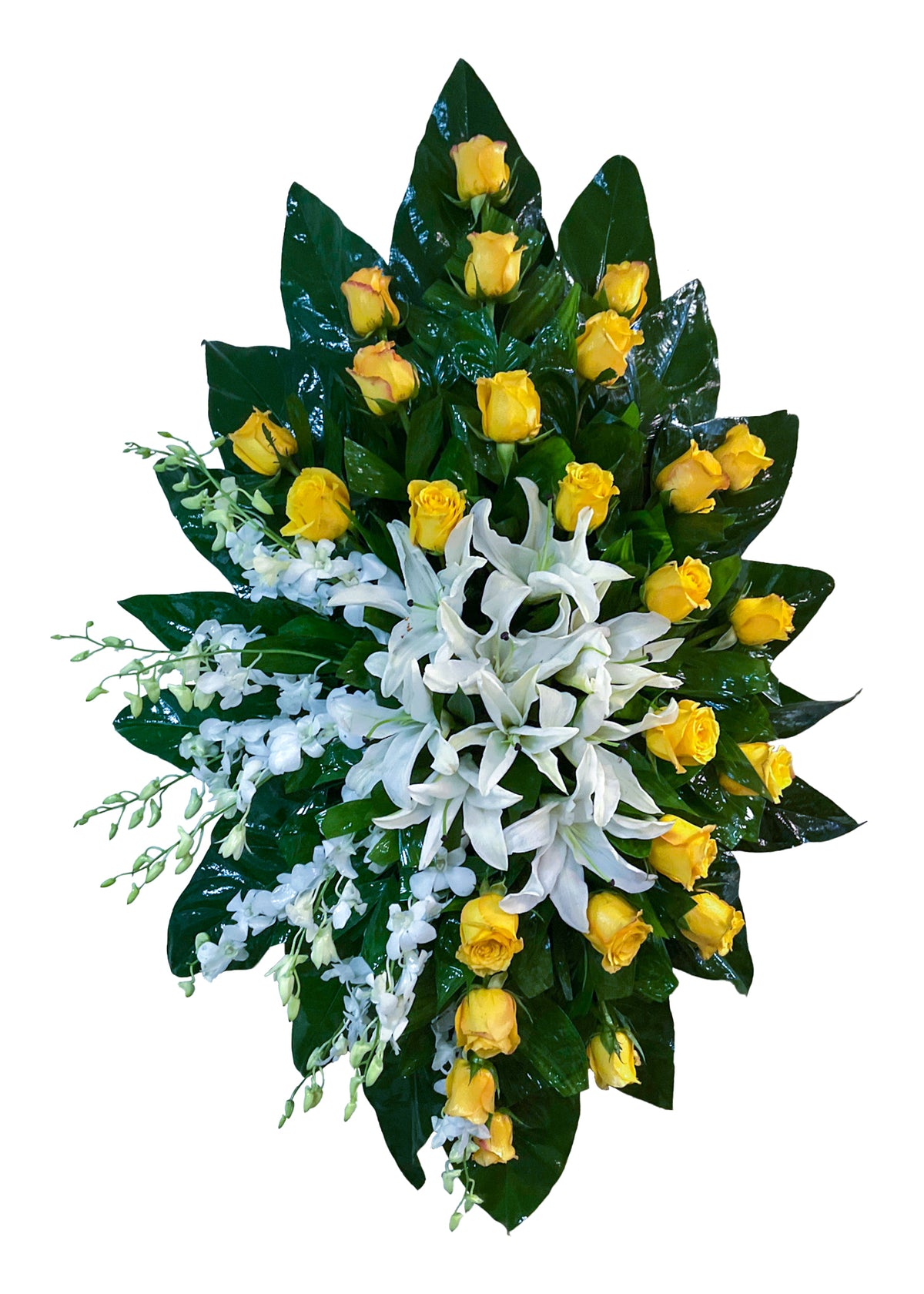 CR-27 Corona de rosas, lirios y orquídeas