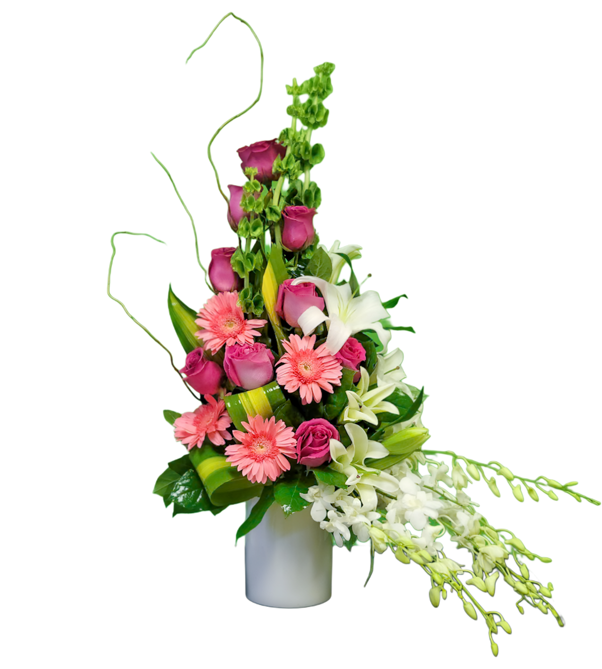 N-15 Arreglo de rosas, gerberas, orquídeas y lirios