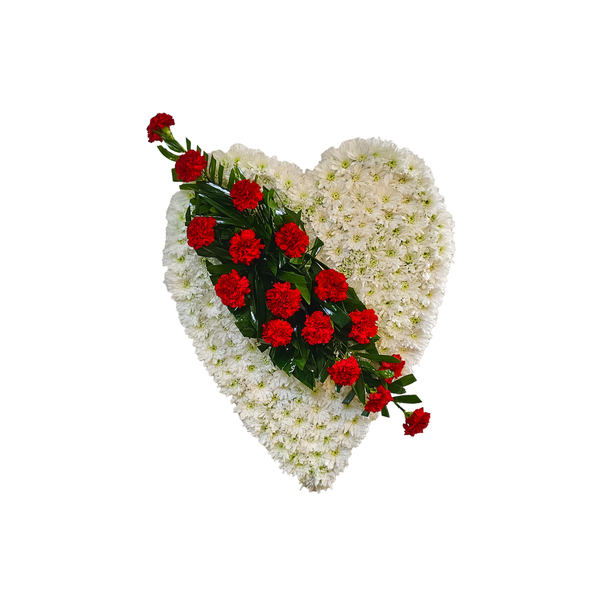 PL-02 Corazón de claveles y pompones