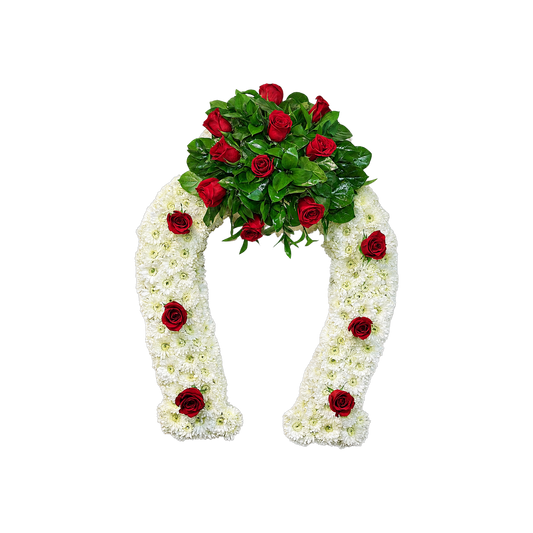 PL-07 Herradura de rosas y pompones