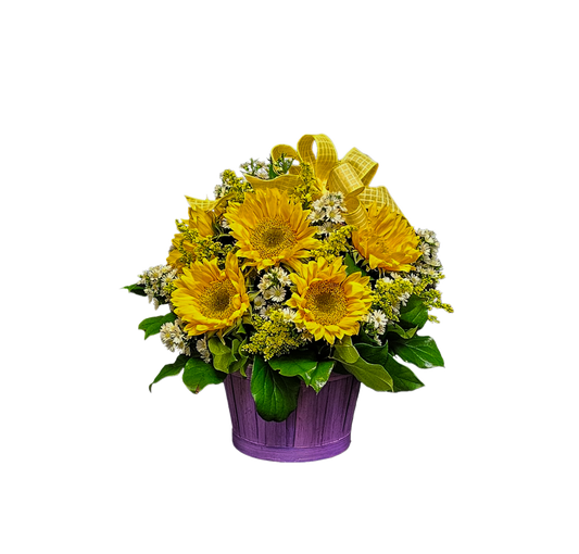 GS-1 Arreglo de girasoles, montecasino y solidago