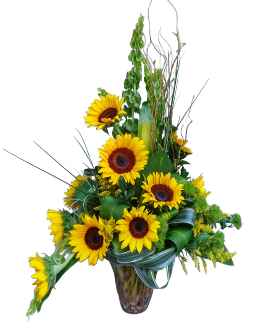 GT-13 Arreglo de girasoles y solidago