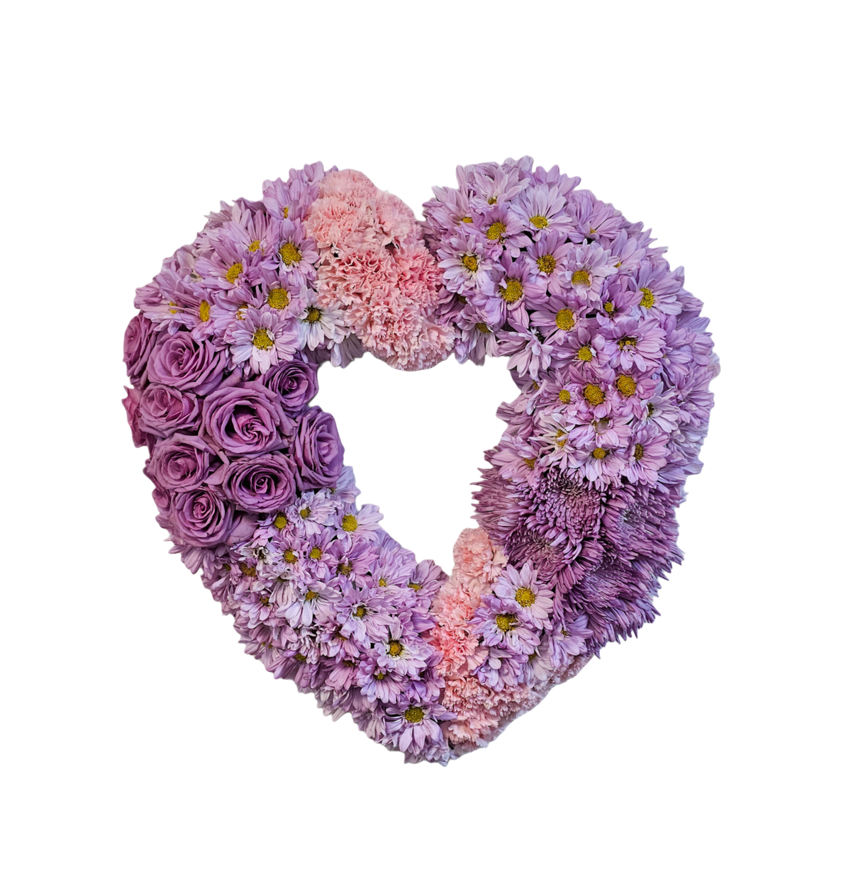 PL-17 Corazón de margaritas, rosas, claveles y spiders