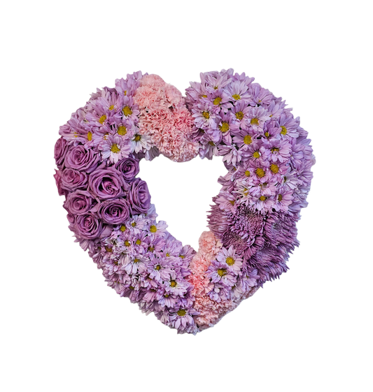 PL-17 Corazón de margaritas, rosas, claveles y spiders