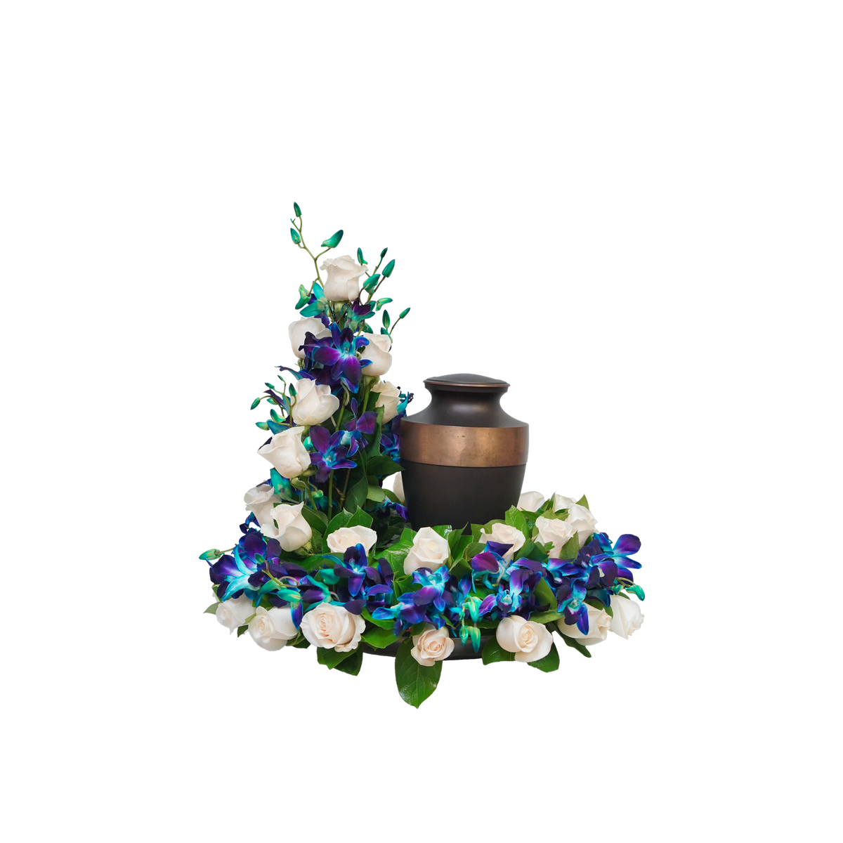 UR-08 Arreglo para urna de rosas y orquídeas