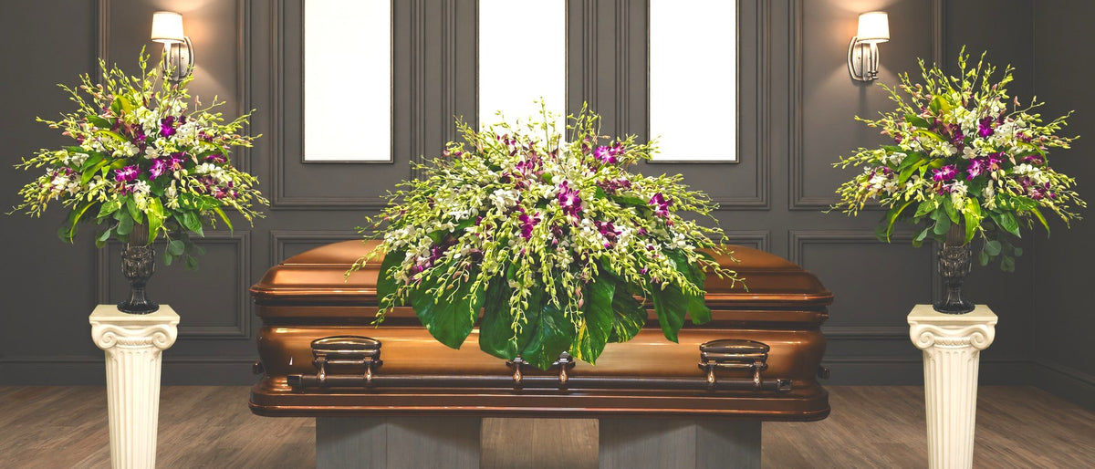 Set funeral de orquídeas dendrobium