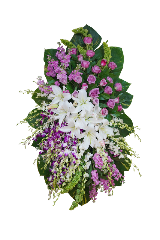 CR-30 Corona de rosas, lirios y orquídeas