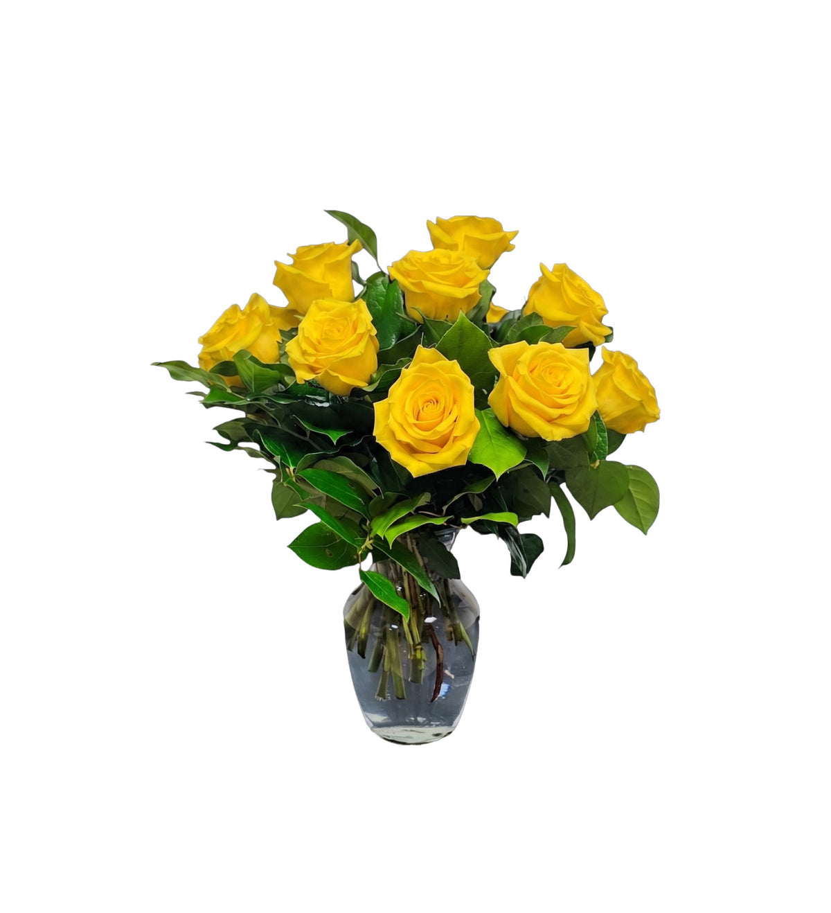 HA-5_Amarillo Arreglo de 12 rosas amarillas