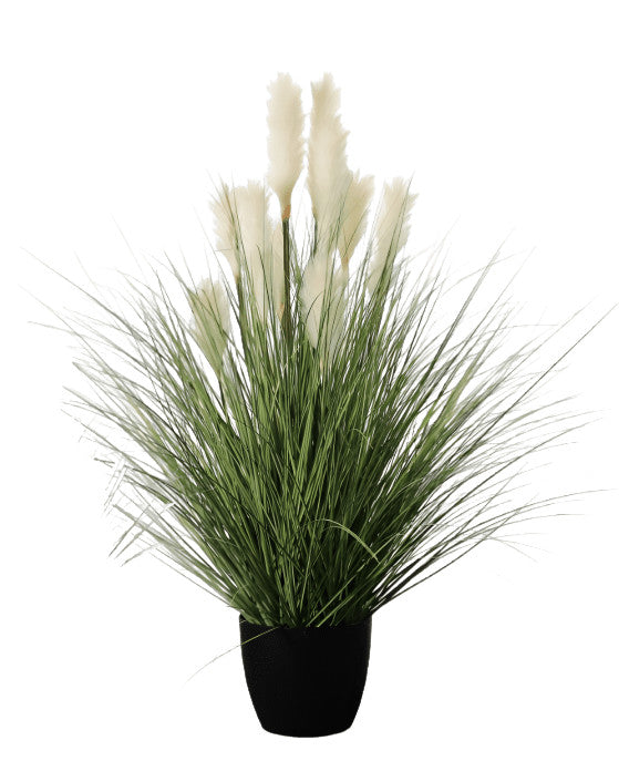 PA-2 Planta artificial: hierba de río crema de 4 pies en maceta (P1527R)
