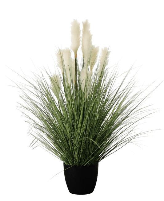 PA-2 Planta artificial: hierba de río crema de 4 pies en maceta (P1527R)