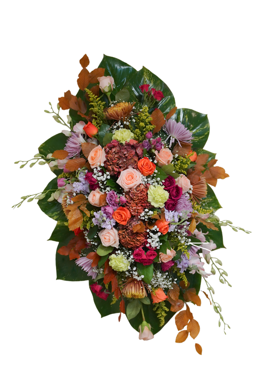 CFL-12 Corona de spiders, hortensias, rosas, claveles, stocks y orquídeas
